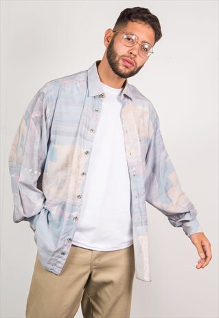 VINTAGE 90'S SHIRT PASTEL PATTERNED