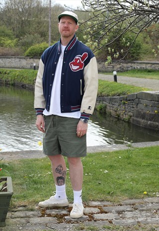 VINTAGE 90S STARTER CLEVELAND INDIANS VARSITY JACKET