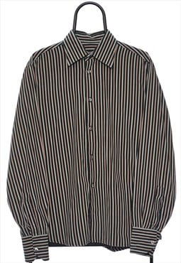 Vintage Studio Black Striped Corduroy Shirt Womens