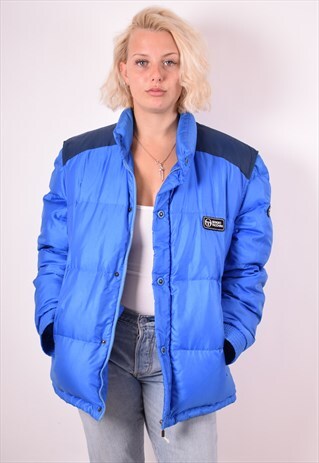 SERGIO TACCHINI WOMENS VINTAGE PADDED JACKET MEDIUM BLUE 90S