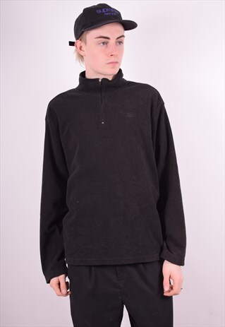 STARTER MENS VINTAGE FLEECE JUMPER LARGE BLACK 90'S
