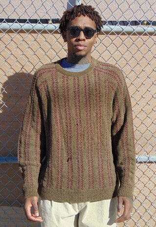 90S ITALIAN LUXURY DESIGNER WOOL BLEND TEXTURED SWEATER