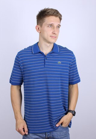 VINTAGE POLO LACOSTE MENS LOGO T-SHIRT TOP