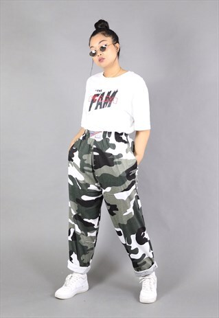CAMO / CAMOUFLAGE ARMY SWEATPANTS / TROUSERS / JOGGERS