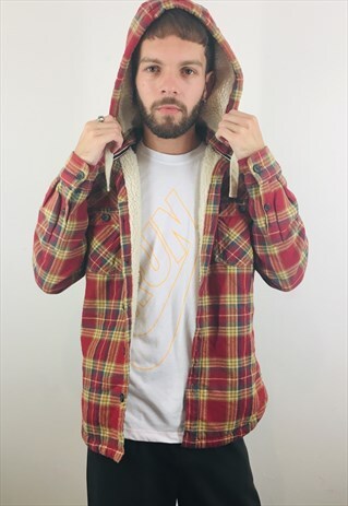 VINTAGE 90S FLANNEL FLEECE LINED JACKET