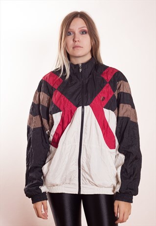 VINTAGE 90S COLOURBLOCK TRACKSUIT UNISEX JACKET