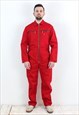 Vintage Mens M Jumpsuit Worker Boilersuit Coverall EU 50 Red
