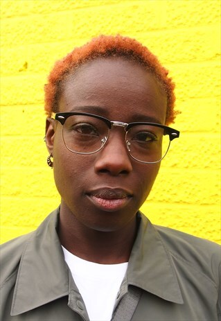 BLACK FRAME CLEAR LENS UNISEX GLASSES