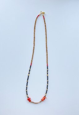 Beaded Necklace With Jade Beads