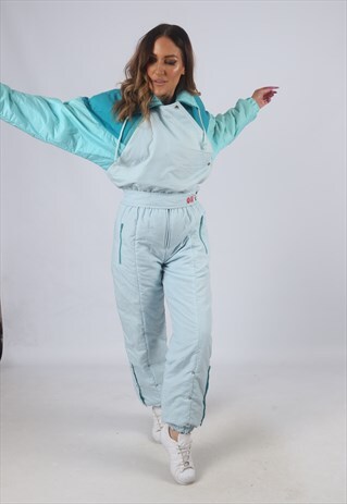 VINTAGE HANS HERMANN FULL SKI SUIT SNOW SPORTS UK S 10 (K4W)