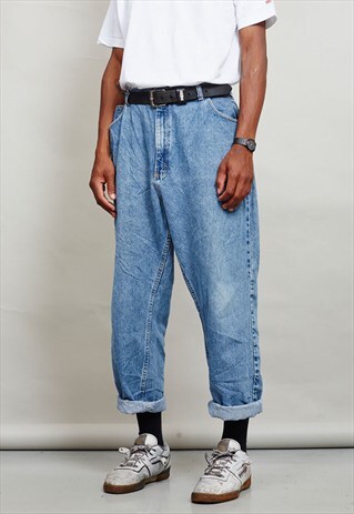 LIGHT WASH SUPER OVERSIZED WRANGLER 90'S DENIM JEANS