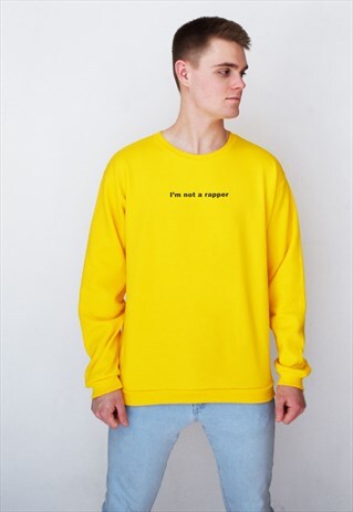 YELLOW I'M NOT A RAPPER (NAVY) SWEATSHIRT