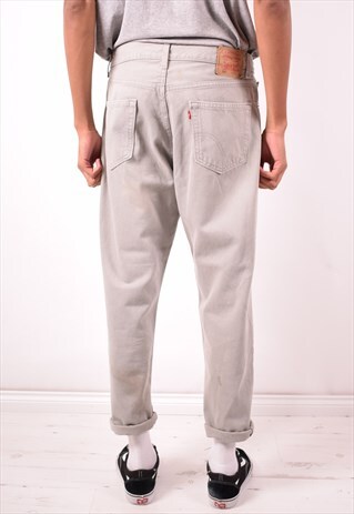 LEVI'S 550 MENS VINTAGE JEANS W34 L30 GREY 90S