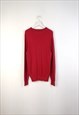 VINTAGE L.L.BEAN JUMPER V NECK IN RED S