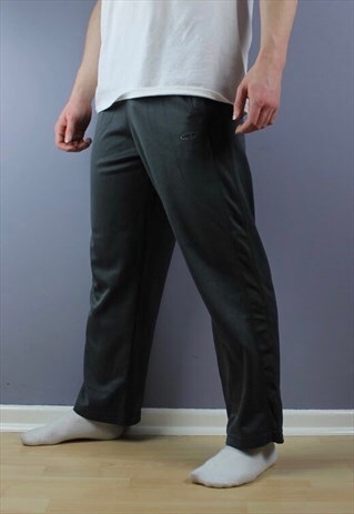 VINTAGE CHAMPION JOGGERS IN GREY WITH EMBROIDERED LOGO