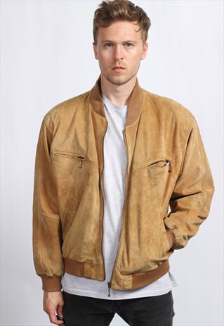 VINTAGE SUEDE BOMBER JACKET