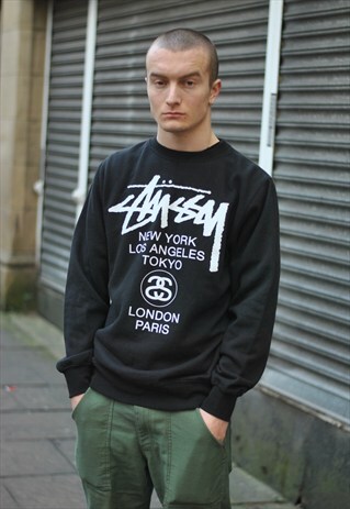 STUSSY SPELL OUT SWEATER