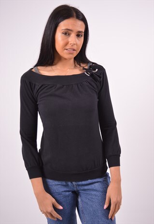 VINTAGE MOSCHINO SWEATSHIRT JUMPER BLACK