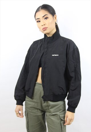VINTAGE CARHARTT BLACK BOMBER LIGHT JACKET