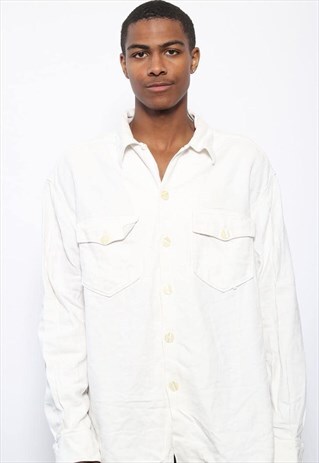 VINTAGE DOLCE AND GABBANA D&G OVERSHIRT WHITE