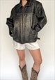Vintage Distressed Boxy Leather Jacket
