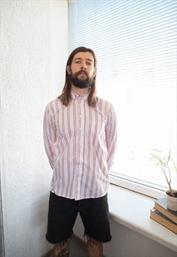 Vintage 80's White Striped Shirt