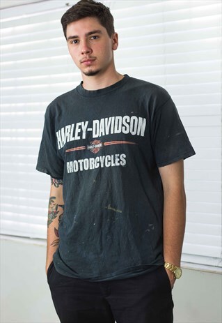 VINTAGE HARLEY DAVIDSON T-SHIRT LOGO 90S L 8.7