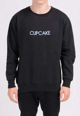 BLACK CUPCAKE (BLUE) SWEATSHIRT - EMBROIDERED