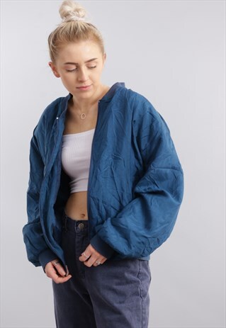 VINTAGE OVERSIZED SILK BOMBER JACKET Z201