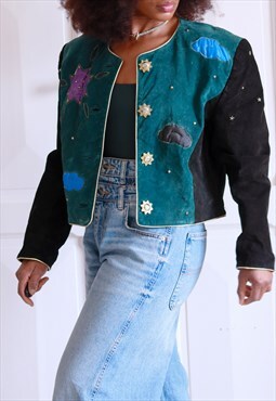 Suede leather jacket