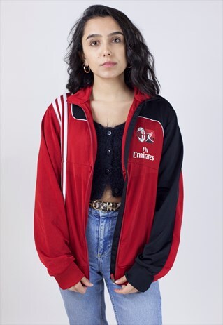VINTAGE ADIDAS 90'S RED/BLACK SPORTS JACKET