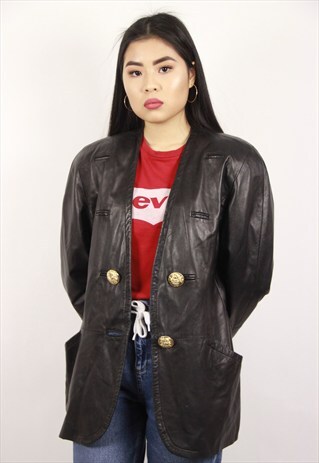 VINTAGE BLACK LEATHER JACKET