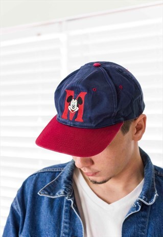 VINTAGE DISNEY MICKEY MOUSE LOGO CAP 90S ONE SIZE 2.3