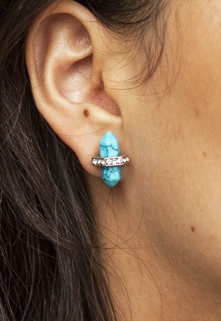 TURQUOISE STUD EARRINGS