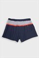 NAVY SPORTS SHORTS WITH STRIPED PANEL