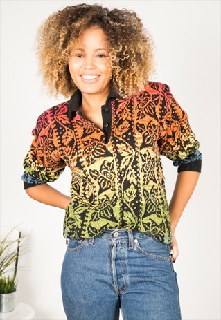 VINTAGE 80S CASUAL KNIT JUMPER / R0545