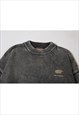 VINTAGE WASH KNITTED SWEATER GRUNGE JUMPER WASHED OUT TOP