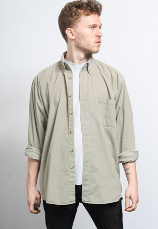 VINTAGE CORDUROY CORD SHIRT GREY