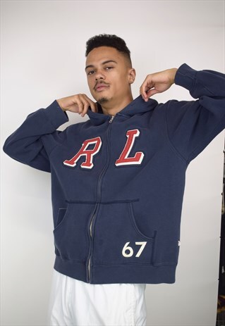 VINTAGE 90'S RALPH LAUREN ZIP UP HOODIE