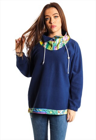 VINTAGE PATTERNED FLEECE TRACK JACKET J2351