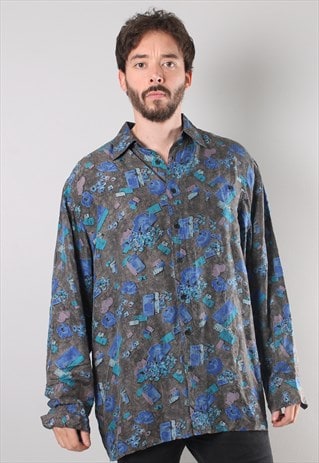 VINTAGE FRESH PRINCE CRAZY PATTERN SHIRT LONG SLEEVE LARGE
