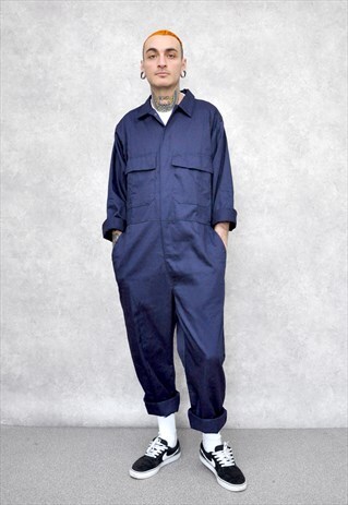 NAVY BLUE OVERALL BOILERSUIT JUMPSUIT
