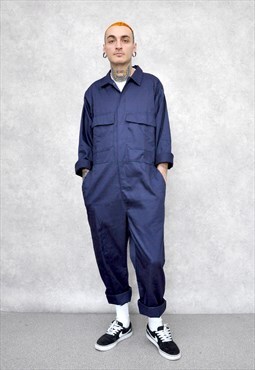 Navy Blue Overall Boilersuit Jumpsuit