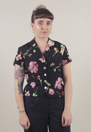 VINTAGE 90'S FLORAL BLOUSE /A1068