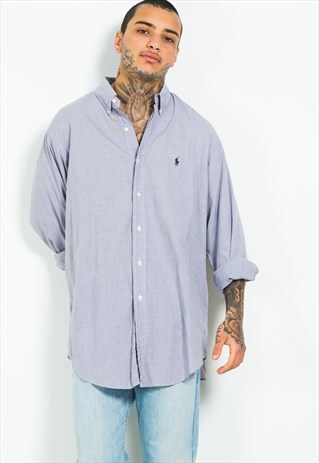 VINTAGE 80S CLASSIC POLO RALPH LAUREN SHIRT / S5211