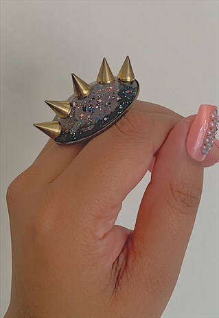 HANDMADE SPIKE KNUCKLE DUSTER LARGE STATEMENT RING