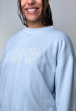 Baby Blue 90s NAF NAF Spellout Sweatshirt