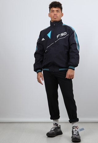 VINTAGE ADIDAS BLUE MEDIUM LIGHTWEIGHT JACKET