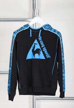 Vintage Le Coq Sportif Hoodie in Black Pullover Jumper XS