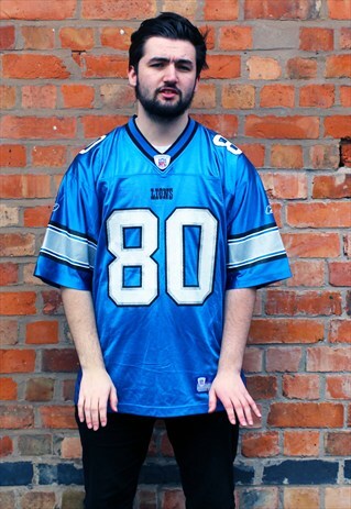 VINTAGE DETROIT LIONS NFL AMERICAN FOOTBALL JERSEY BNWT